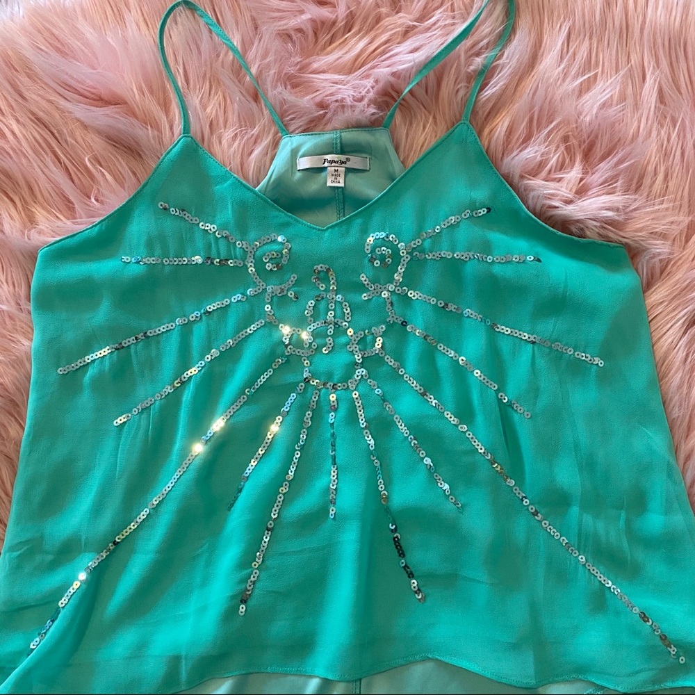Papaya Flowy Top